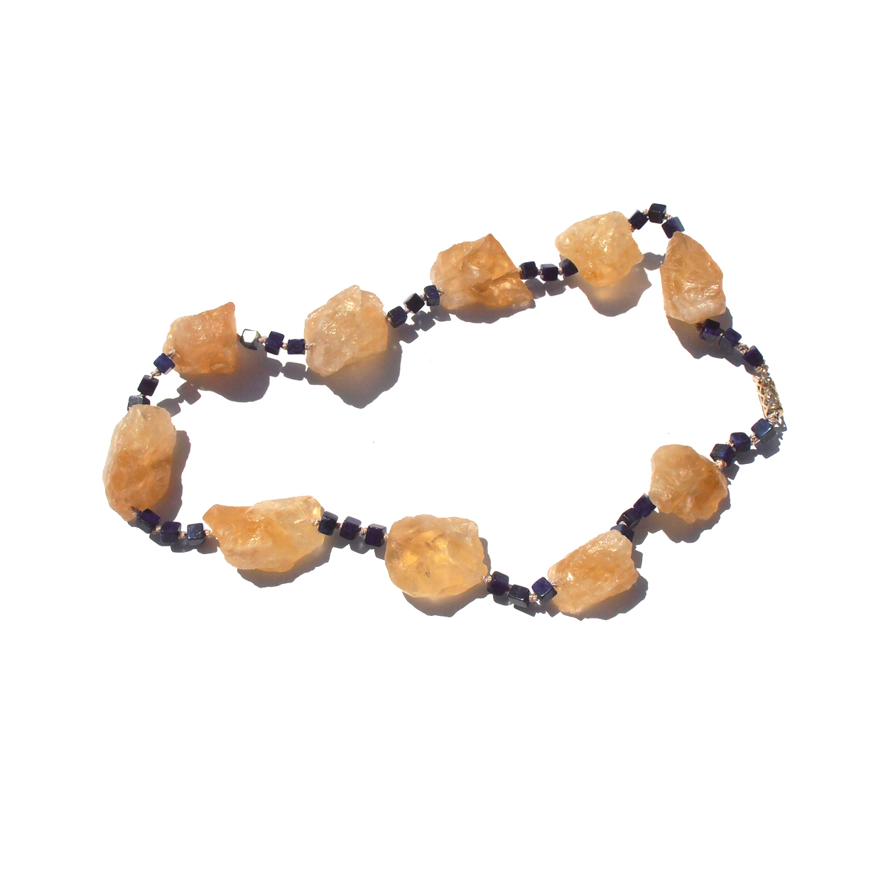 Lapis & Rough Citrine