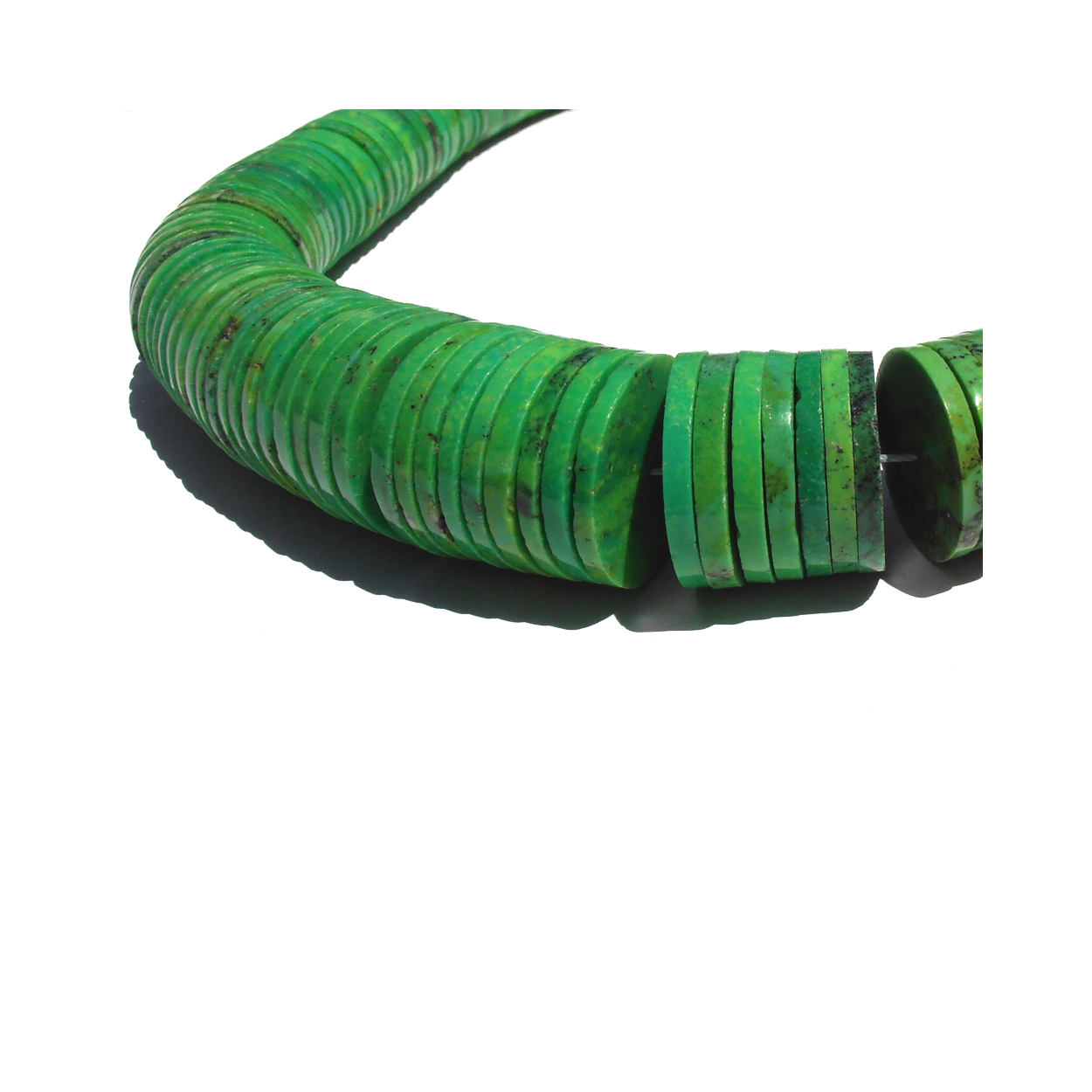 Carico Valley Turquoise (Green) Graduated extra large Heishi - Image 2