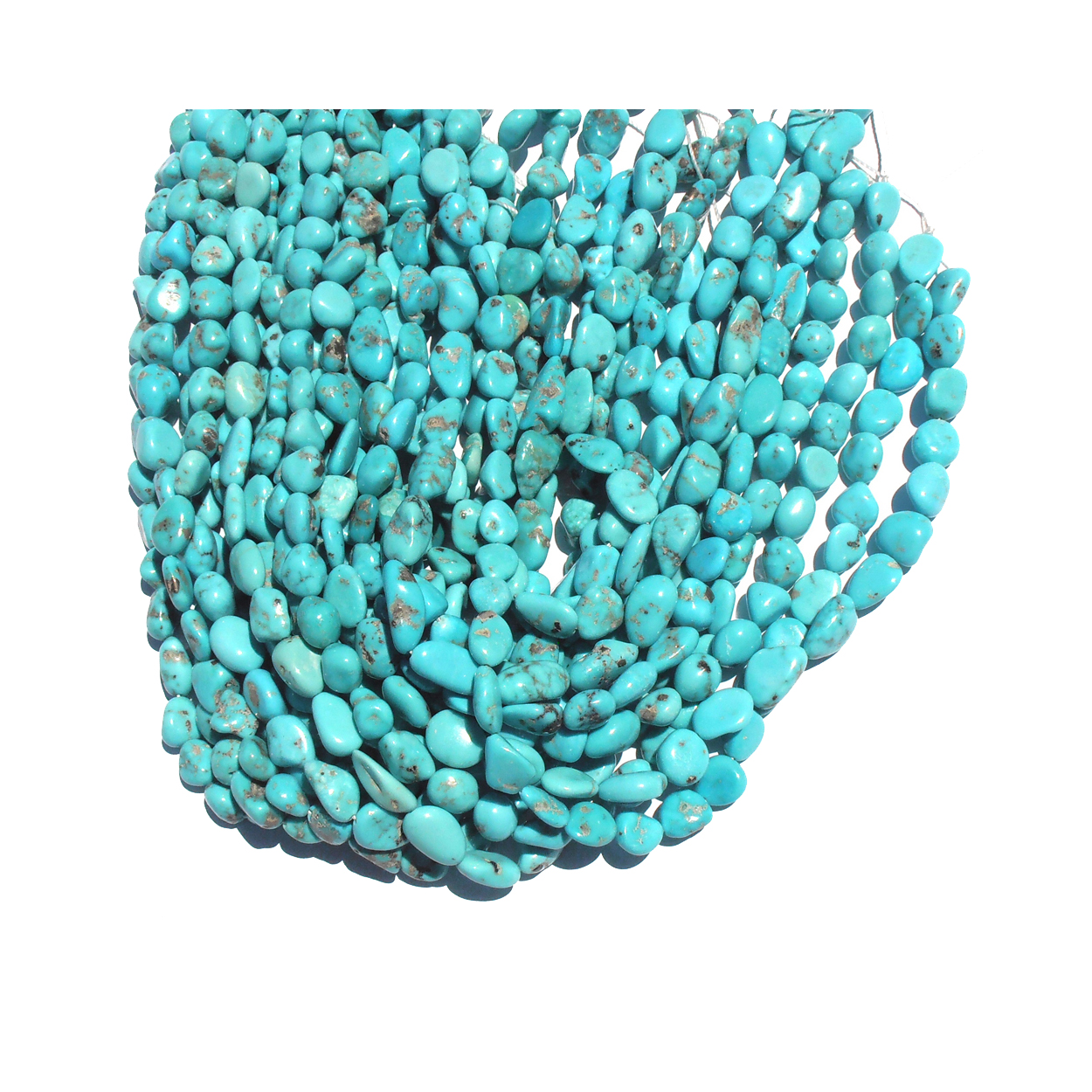 Morenci Turquoise Nugget Beads - Image 2